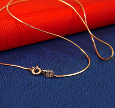 Damen,Herren charismatische Schlangenkette Rose-Gold Sterling Silber 925 , 45 cm