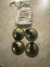 Oriental Finger Cymbals, Vintage Brass - Bronze 4 PCS Cymbals, Size A- 2 1/16th  