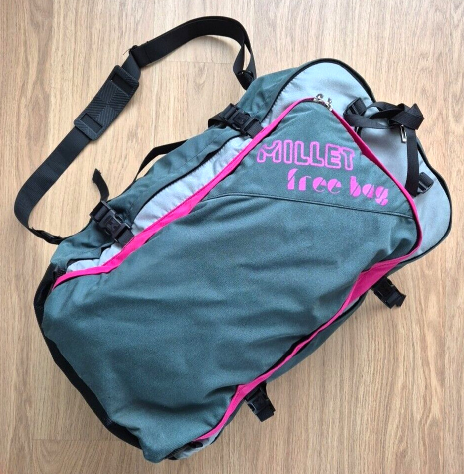 Mochila y bolsa de mano Millet "Free Bag" equipaje convertible vintage