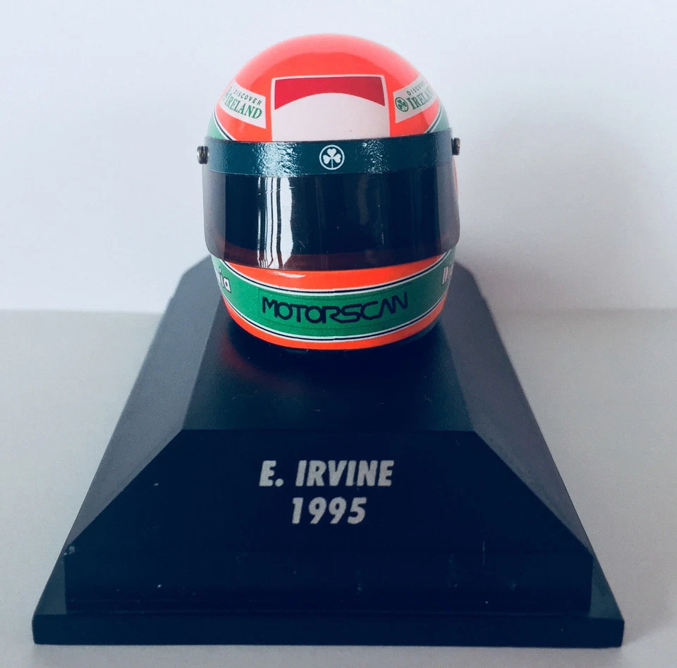 RARE CASCO HELMET EDDIE IRVINE 1995 JORDAN Arai Silverstone 1:8 MINICHAMPS NEW - Immagine 3 di 4
