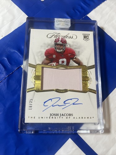 Parche de novato impecable Josh Jacobs 2019 automático 18/25 verdadero RPA RC ALABAMA - Imagen 1 de 2