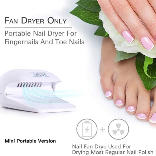 Portable Nail Varnish Polish Blow Dryer Fan Quick Easy Dry for Manicure Pedicure - Picture 6 of 12