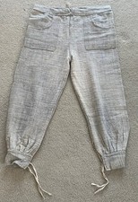 Vintage Grayish Ivory Blended Pants, Unmarked, Drawstring