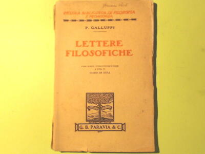 PHILOSOPHISCHE BRIEFE GALLUPPI PARAVIA 1940