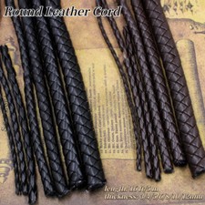 5m/16ft 3/4/5/6/8/10/12mm Faux Leather Cord Round Rope Material for Bracelet DIY