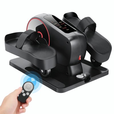  Under Desk Elliptical Machine Manual-Auto Dual Mode Seated Pedal Leg Exerciser 