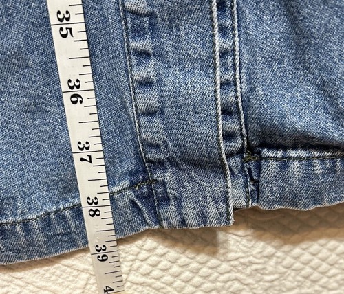 Avenue Blues Kleid Damen 22 Denim Baumwolle Blau Medium Wash Nieten Knöpfe - Bild 6 von 7
