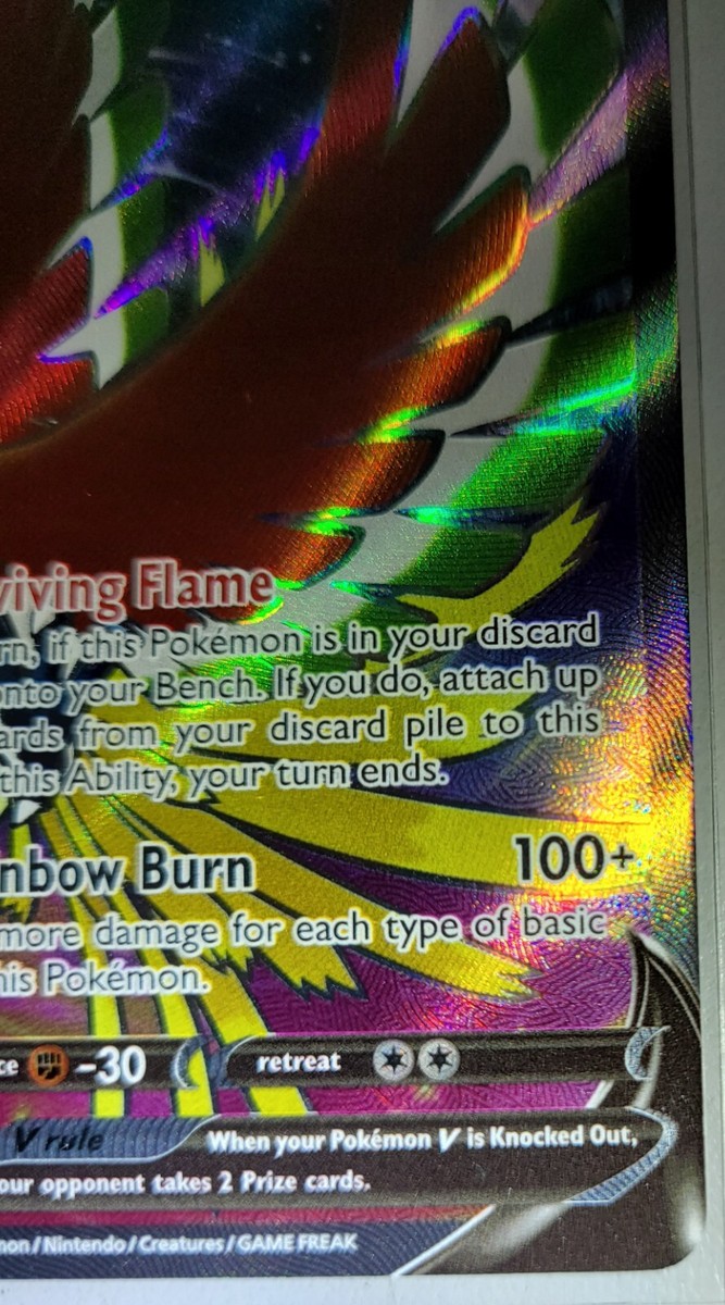 Pokémon TCG Ho-Oh V (Full Art) Silver Tempest 187/195 Holo Ultra