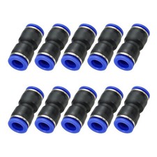 3/8 Inches Push to Connect Fitting Quick Release Pneumatic Connectors 10Pcs