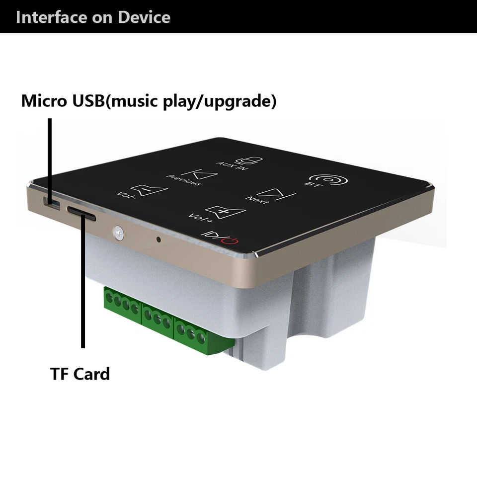 In Wall Stereo Audio Amplifier Wall Mount Audio Receiver Home Music Player - Image 3 of 4