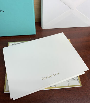 Tiffany & Co Note Cards Set with Box, 6 Cards, Former Designer