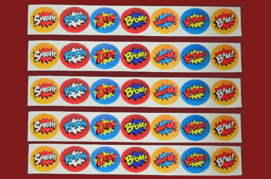 super hero mask for kids and adults with Free Stickers for parties - 30pcs - Image 2 of 4