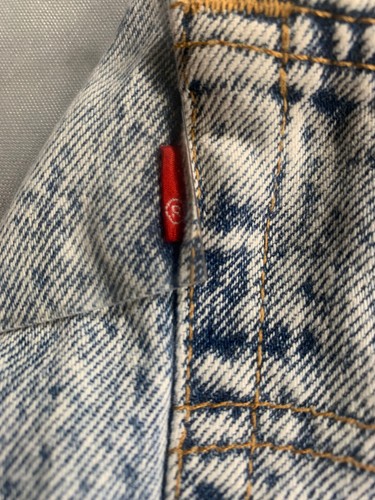 VTG Levi’s 501 Batwing Tab Jeans 31x29 Acid Wash Zip Fly USA Y2K Grunge Denim - Picture 7 of 14