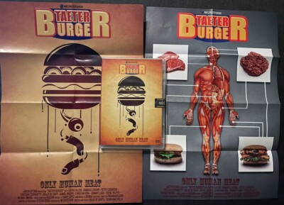 Taeter Burger -Only Human Meat(Necrostorm,Splatter&Gore,Horror)Uncut+3xPoster&CD