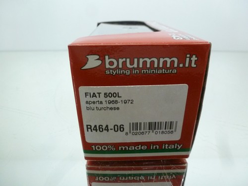 BRUMM R464-06 FIAT 500L 500 OPEN TOP 1968 - BLUE I 1:43 - GOOD IN BOX - Picture 2 of 7