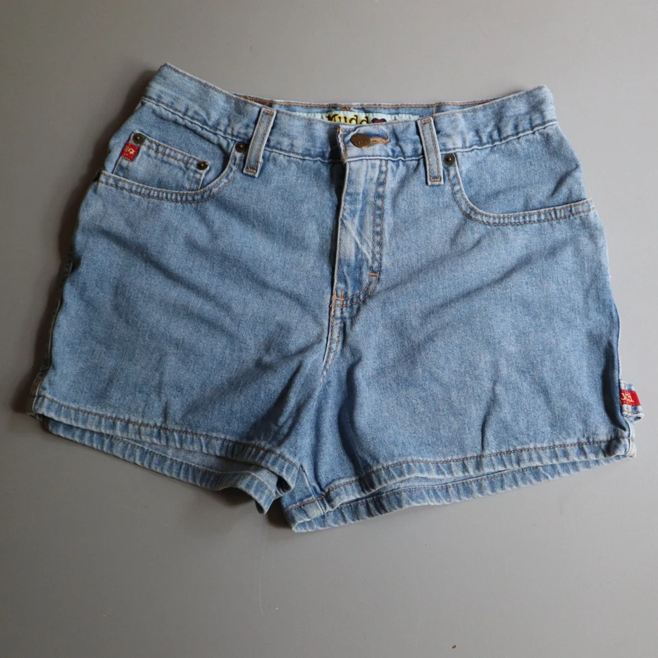 Vintage Mudd Jeans Shorts Y2K Tag 7 Measure 26 Carpenter 2000s Jrs Rare - Image 4 of 4