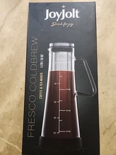 JoyJolt Fresco Cold Brew Coffee & Tea Maker Glass Pot W/ Stainless Steel Brewer