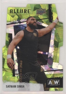 2022 Upper Deck Allure AEW Green Rainbow /99 Satnam Singh #43 Rookie RC