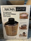 Aroma Gourmet Ice Cream Maker 4 Quart AIC-204 UNTESTED Appears Complete In Box