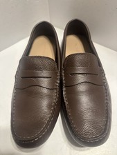 Mocasines de conducción de cuero marrón Lacoste para hombre talla 7,5 Concours 118 1 P CAM
