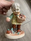 Ceramic Lady with Fruit Figurine Multicolor Japan Decorative Collectible — photo 4