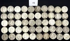 50 silver Roosevelt dimes - 90% silver - 1 roll Various dates 1946 - 1964