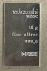 VALCAMBI 10 GRAM .999 FINE SILVER BAR