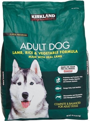 Kirkland Signature Adult Formula Lamb, Rice and Vegetable Dog Food, 40 Pounds