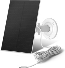 8W USB-C Solar Panel Charger for Security Camera IP65 Waterproof Outdoor Mount