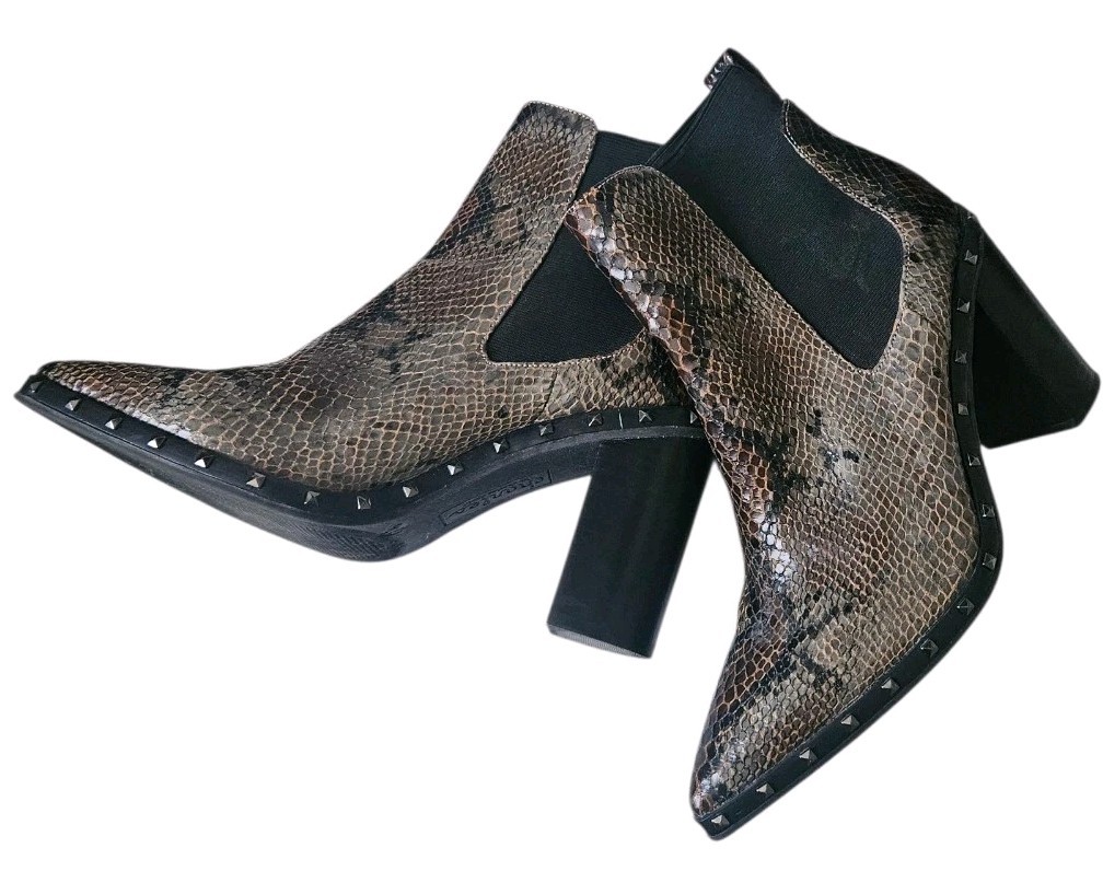 Charles David Studded Python Embossed Pointed Toe… - image 2