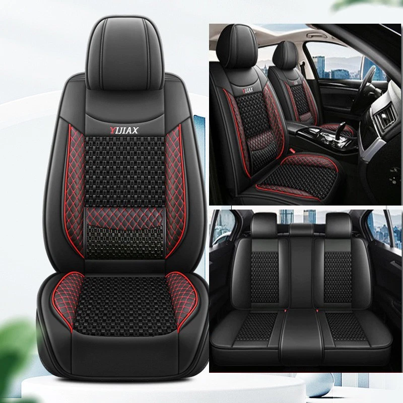 For Peugeot 5008 508 4008 408 5-Seat full Set PU Leather Ice thread Seat Cover - Image 3 of 4
