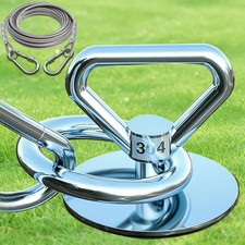 Dog tie Out Cable and Stake,with 15 ft Heavy Duty Cable,360 Swivel Dog Run