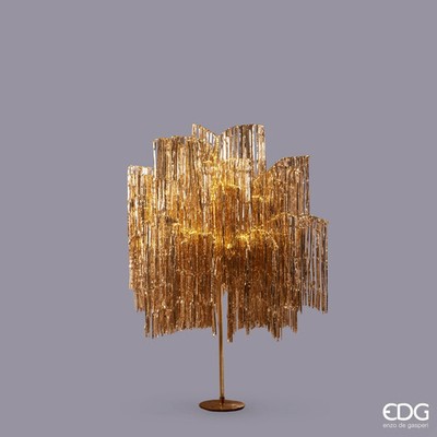 LED Baum Fransen Gold H150 cm mit 600 Microleds - EDG-Enzo De Gasperi