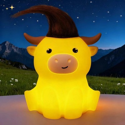 DREAMING MY DREAM Highland Cow Night Light,Cute Dimmable Farm Animal Axolotl