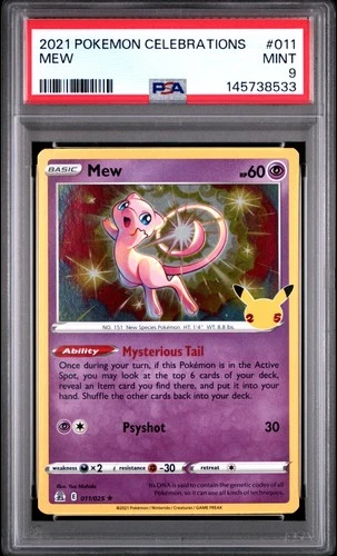 2021 POKEMON CELEBRATIONS #011 MEW PSA 9
