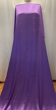 100 Pure Silk Charmeuse Rich Royal Purple Color Fabric By The Yard 45" Wide