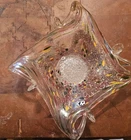 RARE Vintage Lavorazione Arte Murano Art Glass Candy Dish Trinket Bowl Italy