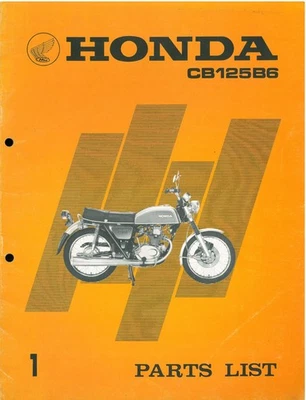 Parts List HONDA Twin CB 125 B6 / JX à partir de 1974 Manuel Catalogue de Pièces - Photo 1/4