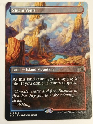 Steam Vents (Borderless) NM Pack Fresh MTG Lorwyn Eclipsed (ECL) (348)
