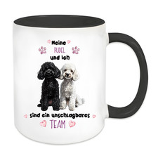 Hunde Tasse, Pudel, Zwergpudel, Kleinpudel, Pärchen,  verschiedene Farben A6293