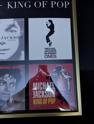 Michael Jackson Poster Facsimile Machine Autograph on an LP Cover