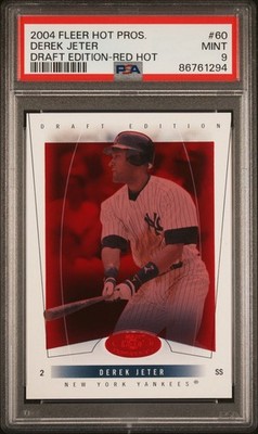DEREK JETER 2004 Fleer Hot Prospects Draft Edition Red Hot 061/150 PSA 9 Mint