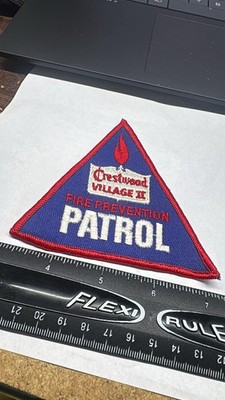 RARE Crestwood Village II Fire Prevention Patrol Patch (A2) Whiting NJ 