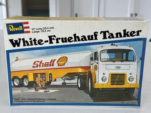 REVELL WHITE-FRUEHAUF SHELL TANKER  - 1980 VTG - 1:48 - KIT# H7311, VGC