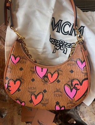 MCM Hobo Bag Cognac Visetos   NEU   Valentinstag Edition Tasche Luxus