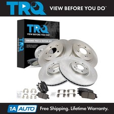 TRQ Front & Rear Brake Pad & Rotor Kit Ceramic Fits 20-24 Palisade Telluride