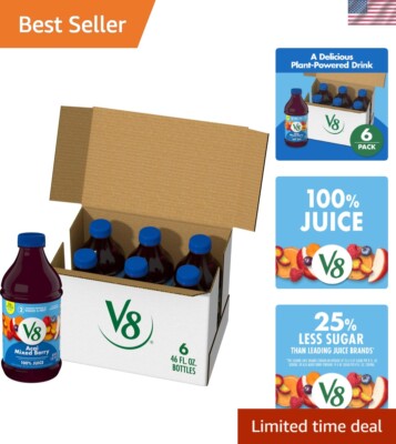 Acai Mixed Berry 100% Fruit and Vegetable Juice, 46 fl oz Bottle 6 Pack