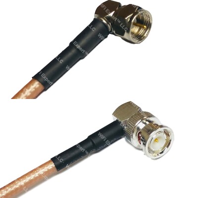 RG400 F MALE ANGLE to BNC MALE ANGLE RF Cable FAST-SHIP LOT
