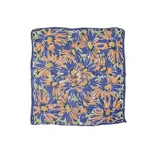 Vintage Einstecktuch / Taschentuch mit Blumenmuster