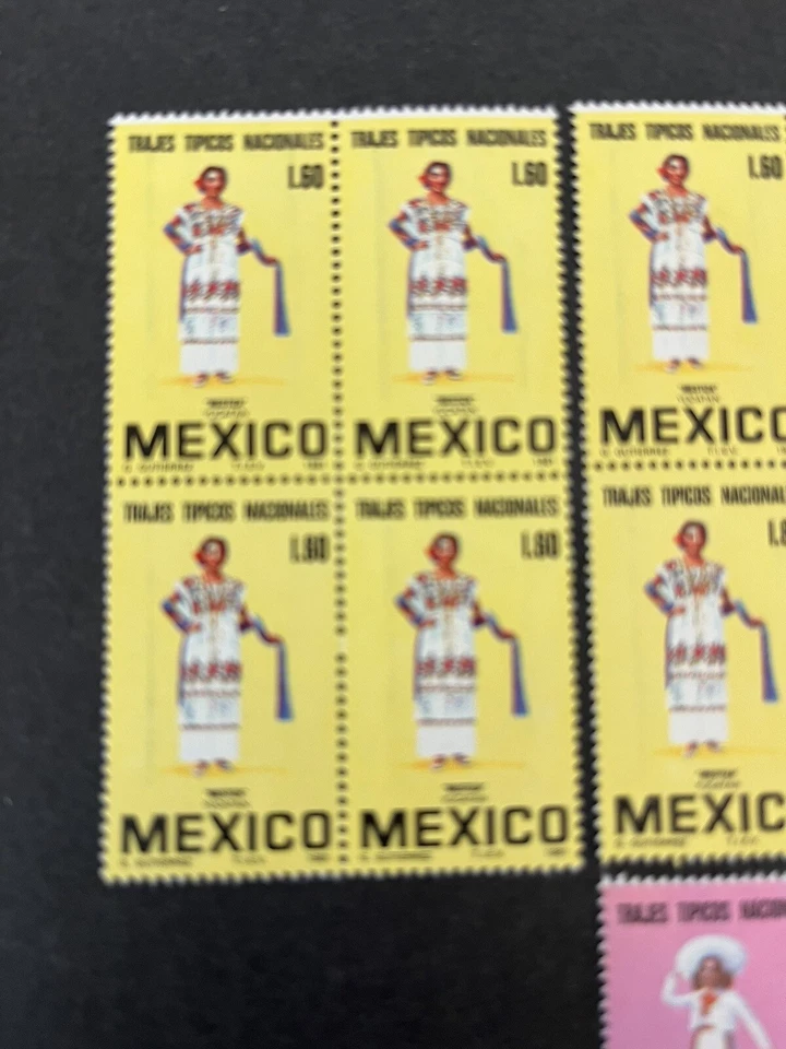 MEXICO 1981 — НАЦИОНАЛЬНЫЕ КОСТЮМЫ — НАБОР ИЗ 6 блоков — КАК НОВЫЕ/НОВЫЕ - Изображение 2 из 4